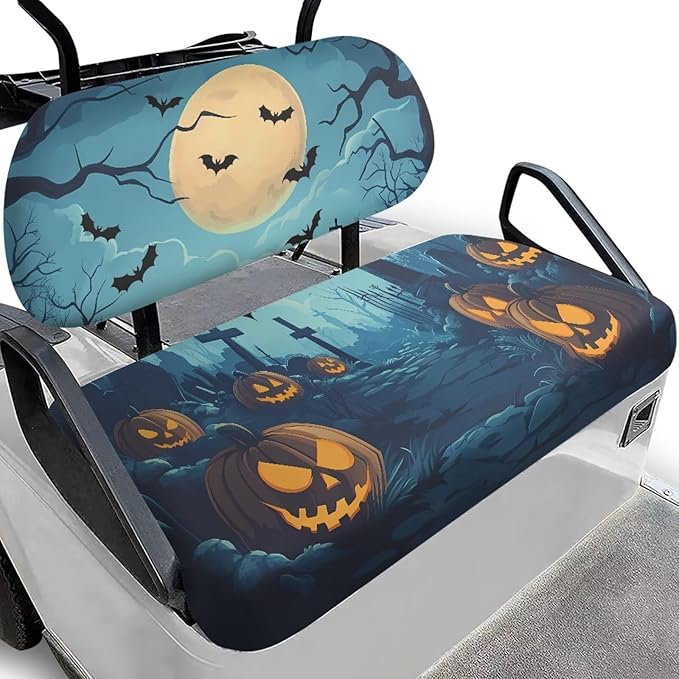 Yewatlles Vintage Eagle Glacier Two Piece Golf Cart Seat Towel Cover with Holes Outdoor Sports Club Car Seat Blanket Protector Portable Car Protective Accessories