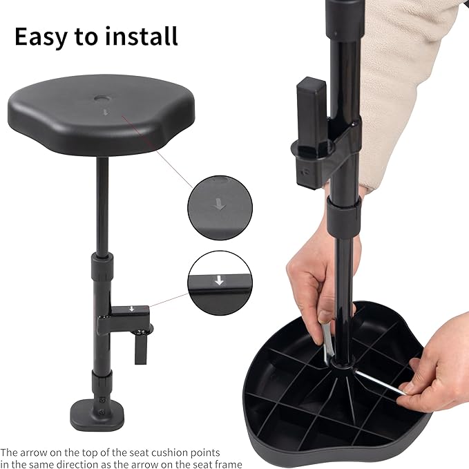 Caddytek Removable Golf Cart Seat, Golf Push Cart Seat, Golf Chair Accessory, Trolly Seat for 3 Wheels and 4 Wheels