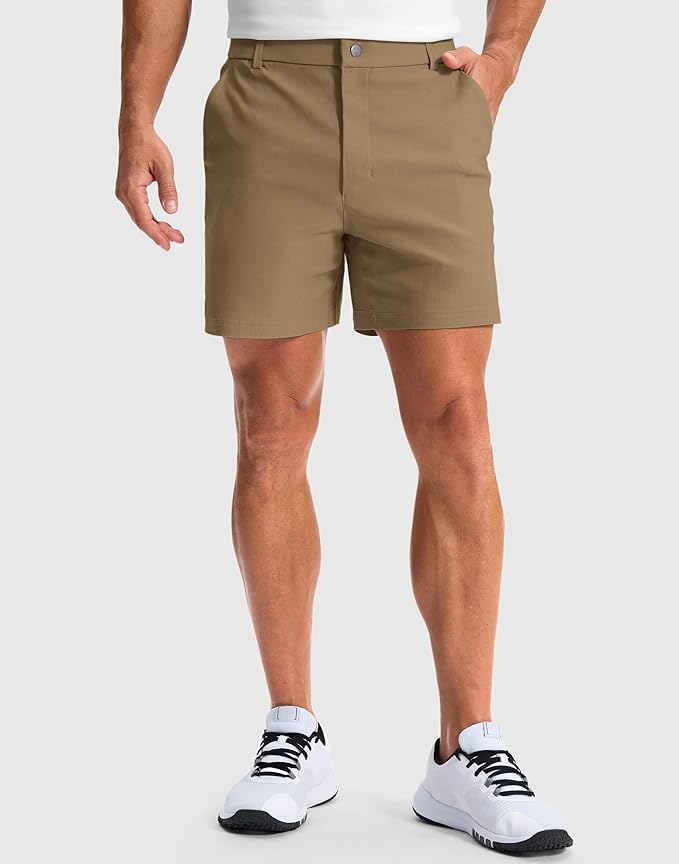 G Gradual Men's Golf Dress Shorts 5"/ 7"/ 9" Stretch Casual Work Flat Front Shorts for Men with 3 Pockets Quick Dry