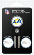 Team Golf NFL Divot Tool with 3 Golf Ball Markers Pack, Markers are Removable Magnetic Double-Sided Enamel