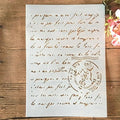 TIAMECH A4 Reusable Script Stamp Stencil by TIAMECH
