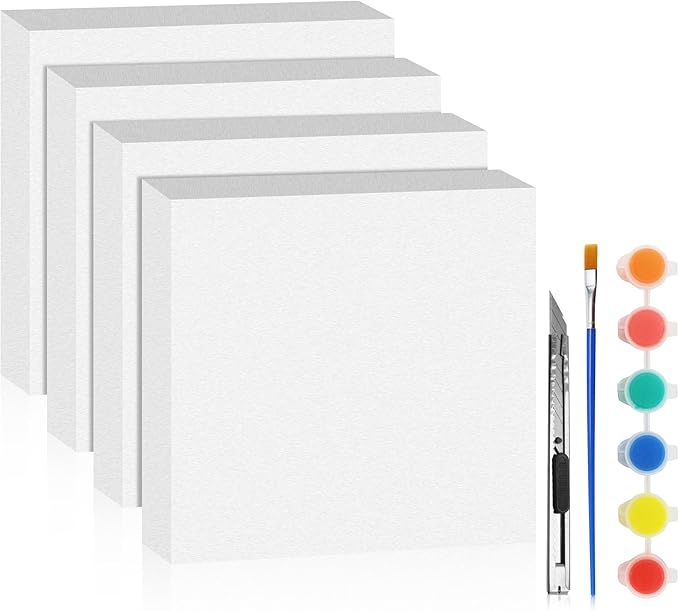 LuckyFoam White 4 Pack 12x12x2 inch Foam Sheets 2 Inch Thick Polystyrene by LuckyFoam