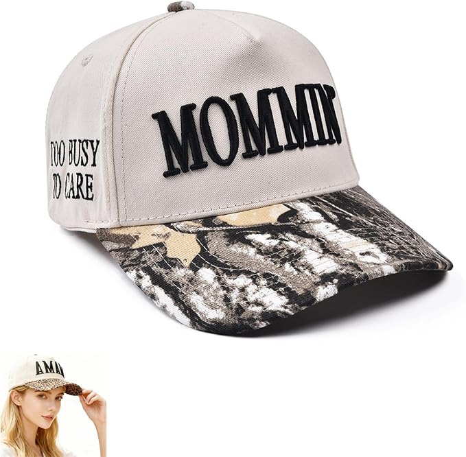 Mommin Trucker Hat,Vintage Two-Tone Women's Baseball Cap with Mama Hat Mothers Day Great Gifts for Mom Wife Stepmom