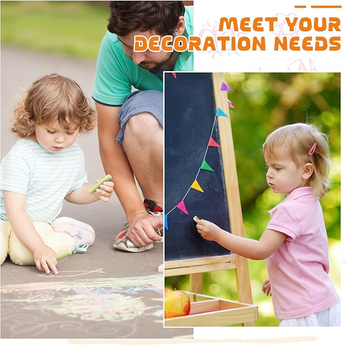 25 Pcs Sidewalk Chalks for Kids Non Toxic Jumbo Chalk for Party Gift Outdoor - Image 6