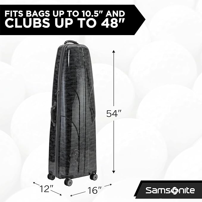 Samsonite Tour Classic Golf Hard Case Golf Travel Bag, Lightweight & Durable ABS Shell, 360 Degree Multi-Directional Wheels