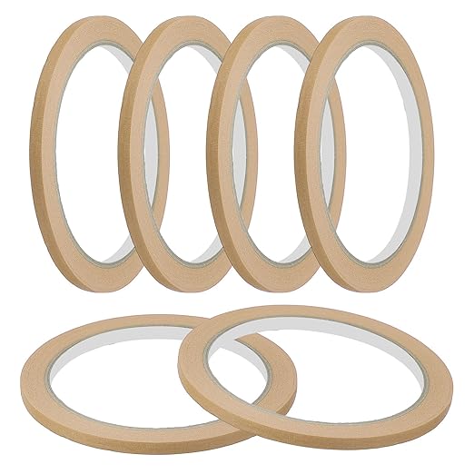 MECCANIXITY Masking Tape 0.2 Inch x 21 Yard Painter's Tape Brown Paint Tapes by MECCANIXITY