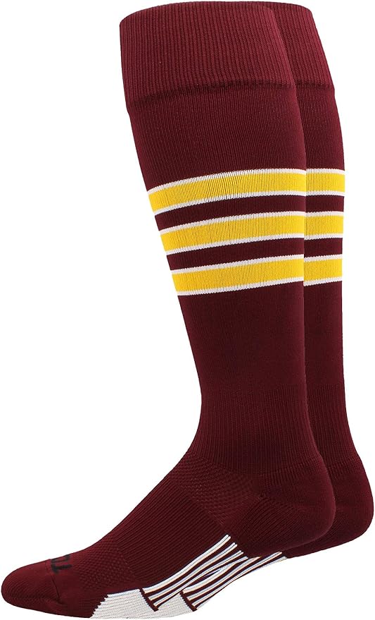 MadSportsStuff Softball Socks Baseball Socks | White & Team Colors | USA Made | Sizes for Girls, Youth Boys, Men & Women