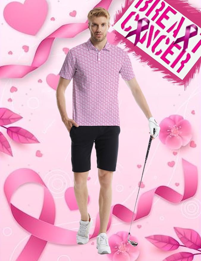 Mens Golf Shirts Golf Polo Shirts for Men Short Sleeve Polo Shirts Golf Gifts