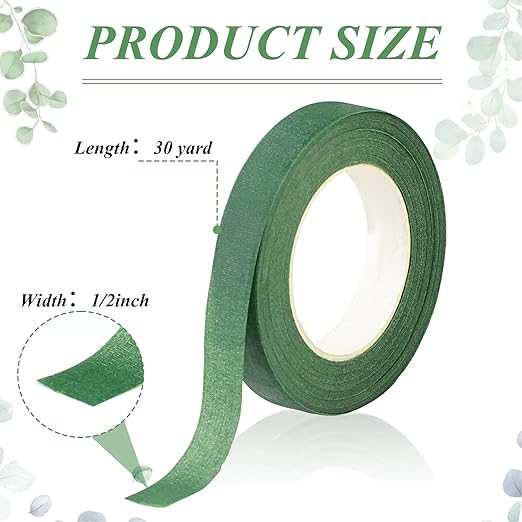 Phinus 9 Rolls Floral Tape, 1/2 Inch x 30 Yard Flower Tape, Bouquet Stem - Image 2