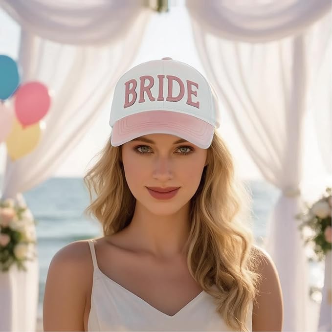 LADY&HOME Bride Baseball Hat,Bach Party Decorations,Bridal Shower Accessory,Bride to Be Gift,Bridesmaid Favor