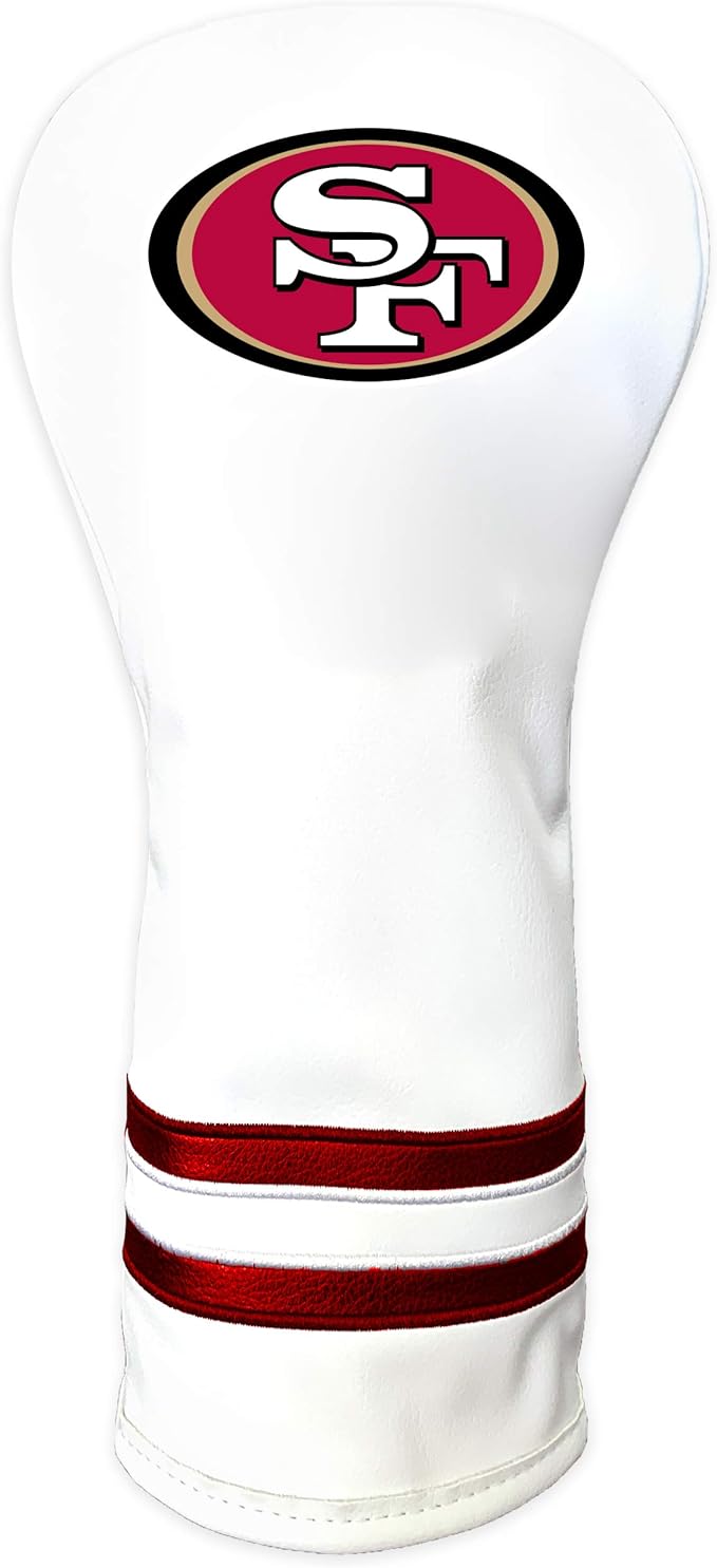 Team Golf NFL Pittsburgh Steelers White Vintage Fairway Head Cover White Vintage Fairway Golf Club Headcover, Form Fitting Design, Retro Design
