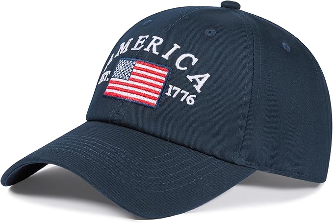 IIN American Flag Baseball Cap for Men Women Low Profile USA Army Tactical Operator Military Plain Dad Hat