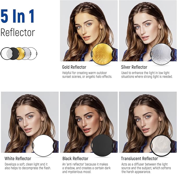 NEEWER 22"/56cm Light Reflector - Image 2