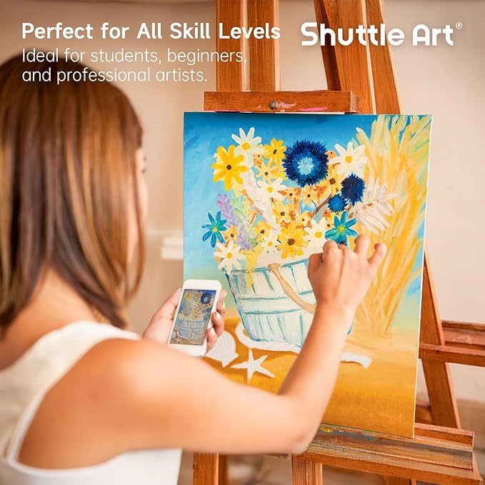 Shuttle Art Painting Canvas Panels, 36 Pack, 100% Cotton, Primed White Canvas - Image 7