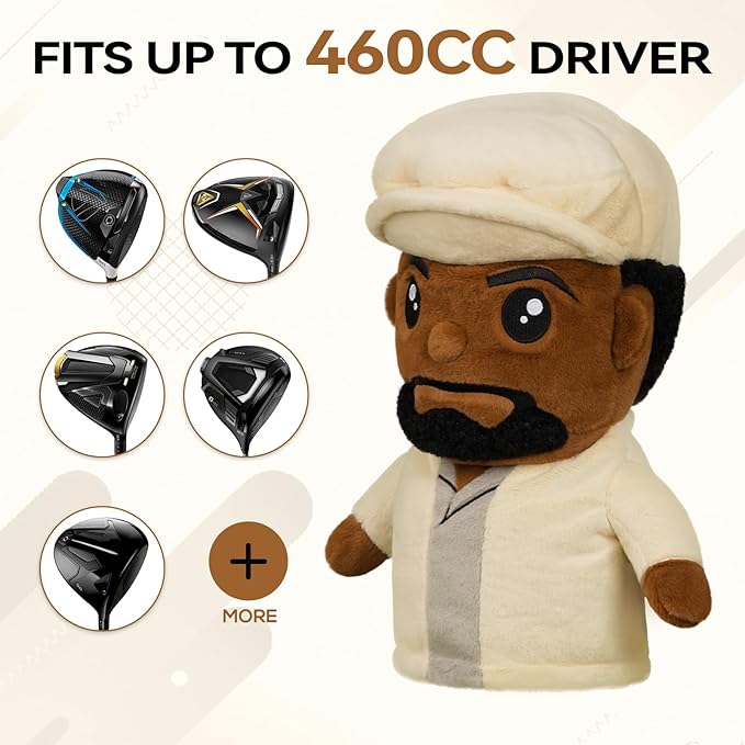 Funny Driver Headcover, Creative Plush Golf Driver Head Covers Fits Standard 460CC Driver Head, Unique Golf Gift & Accessories for Men and Women