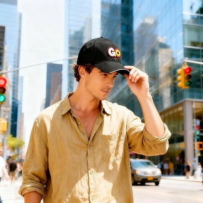 Embroidered Baseball Cap for Men Women, Breathable Cotton Adjustable Hat, Various Patterns for Casual Daily Outfits