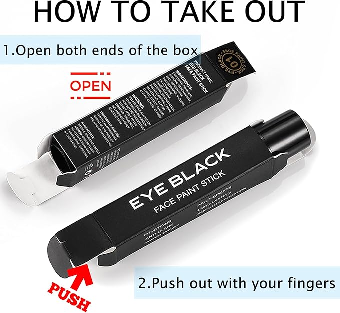 Baseball Eye Black, Anti-Glare Under Eye Sports Grease Stick for Baseball Softball Soccer Lacrosse Hockey Athletes Sports Training, Sports Eye Black Stick (Red)