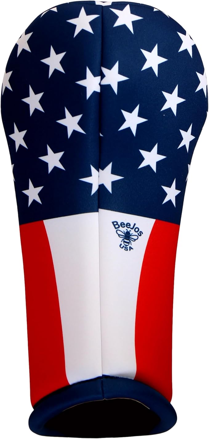 Trump Golf Driver Headcover – Funny MAGA “HUUUGE Drive” USA Patriotic Club Cover – Thick Foam Protection – Easy On/Off – Great Golf Gift by BeeJos