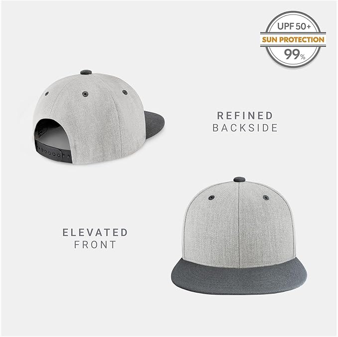 CHOK.LIDS Flat Bill Visor Classic Snapback Hat Blank Adjustable Brim High Top End Trendy Color Style Plain Tone Baseball Cap