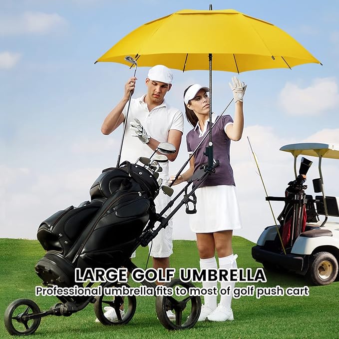 ZOMAKE Golf Umbrella Windproof, Extra Large Oversized Heavy Duty Double Canopy for Rain, Sports Games & Push Cart(51/54/62/68/72Inch)