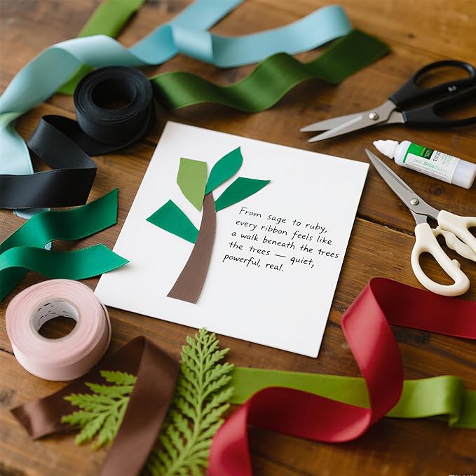 1-1/2 Inch Double Faced Satin Ribbon Set, 50 Yards Pack, Into The Forest-10 - Image 3