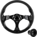 Golf Cart Steering Wheel and Golf Adapter for EZGO TXT & RXV Golf Carts Adapter Skid -(5156BLACK)