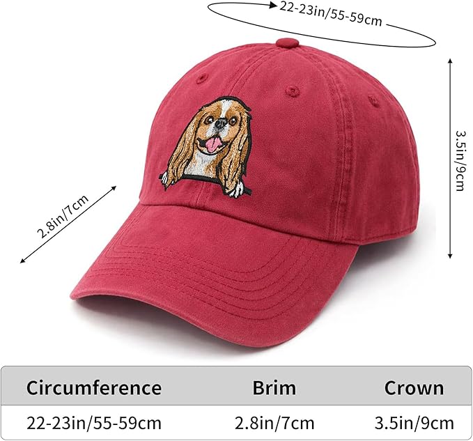 Pet Dog Lover Gifts,Embroidered Dog Baseball Hats for Men Women Dad Mom