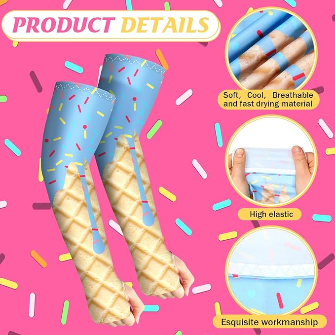 Newcotte 12 Pairs Arm Sleeves for Kids Compression Football Baseball Arm Sleeve Youth UV Protection Breathable Cooling Sleeve