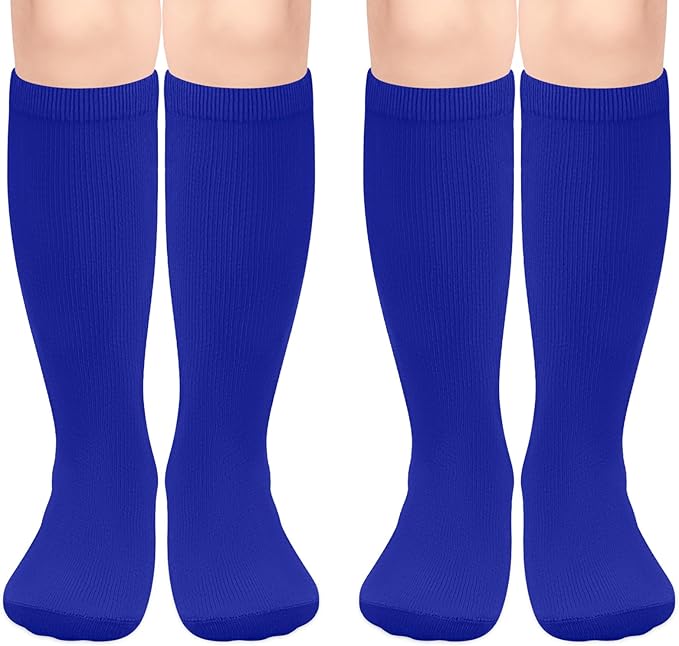 Sarfel Kids Soccer Socks Toddler Soccer Socks Girls Boys Soccer Socks Kids Tube Socks with Stripes Toddler Knee High Socks