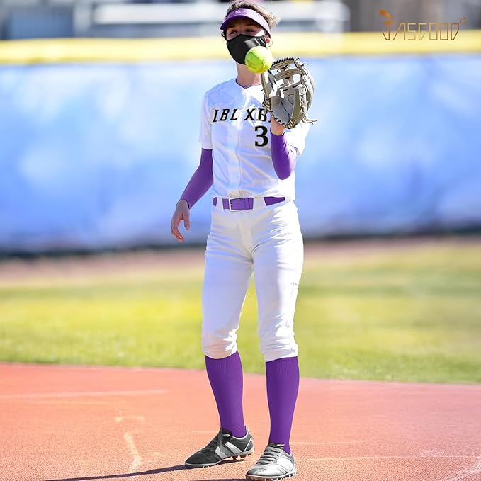 Baseball Socks and Belt for Youth Adult Softball Socks Combo Elastic Waist Belt for Men Kids Boys Girls Women JASGOOD
