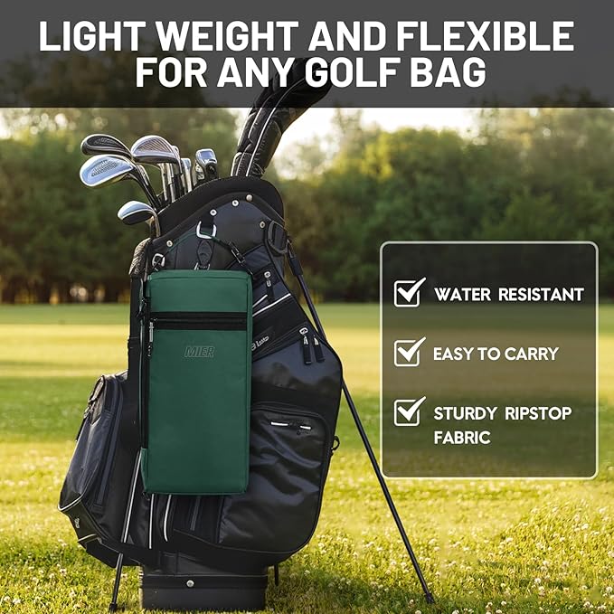 MIER Golf Bag Cooler Insulated Soft Cooler Bag Golf Accessories for Men 9 Cans Portable Beer Cooler Sleeve for Picnic Beach Outdoor Activities
