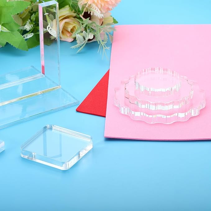 PATIKIL Acrylic Stamp Block, 1 Pack Clear Stamping Blocks - Image 5