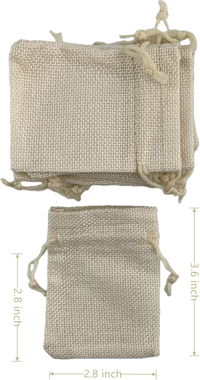 Palmhomee Pack of 25 Burlap Gift Bags - Image 3