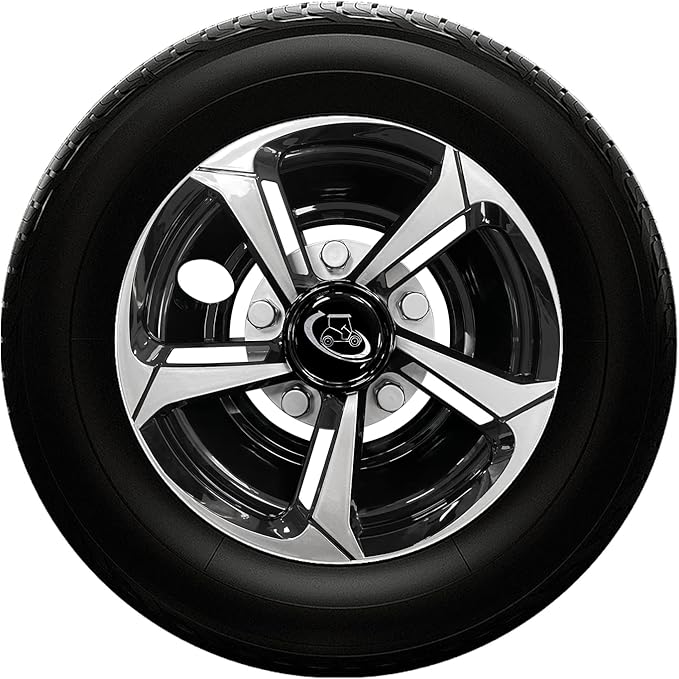 Golf Cart Wheel Covers Hub Caps for EZGO, Club Car, Yamaha Most Golf Carts- 8 Inch Set of 4, Golf Cart Hub Cap