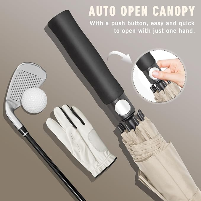 ZOMAKE Golf Umbrella Windproof, Extra Large Oversized Heavy Duty Double Canopy for Rain, Sports Games & Push Cart(51/54/62/68/72Inch)