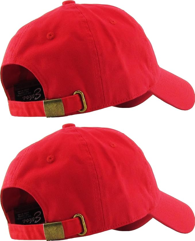 KBETHOS Classic Unisex Cotton Adjustable Low Crown Baseball Cap – Plain Dad Hat