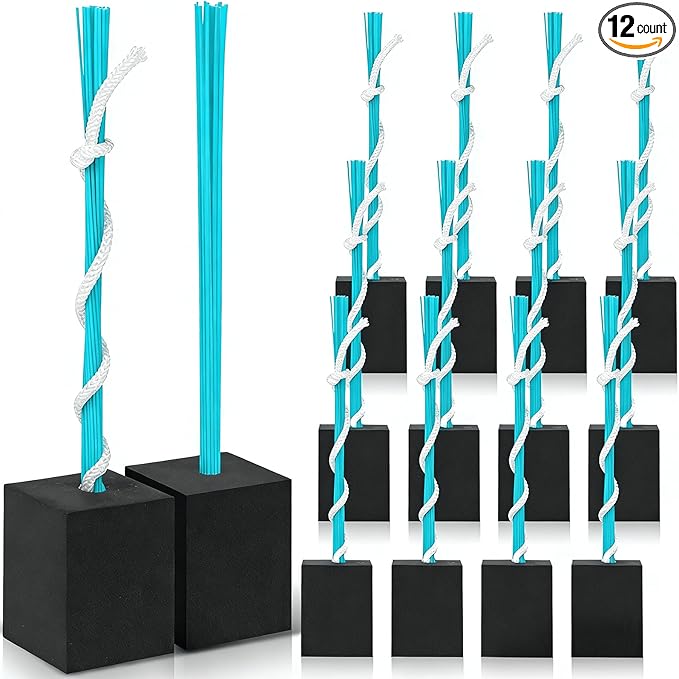 Shappy 12 Pieces Baseball Base Plugs with Tassel Heavy Duty Anchor Plugs for Baseball Field and Softball Accessories