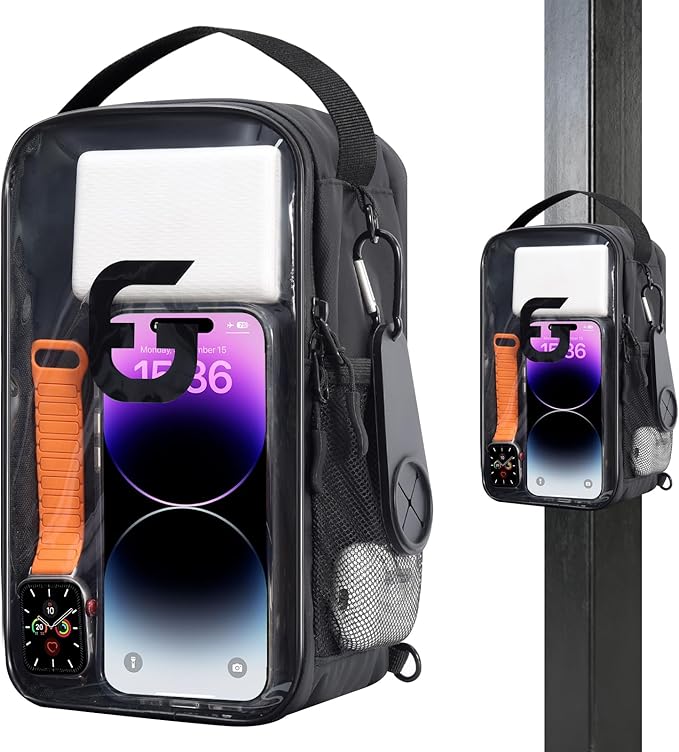 Magnetic Gym Bag for Men & Women - Compact Crossbody Workout Golf Bag with Magnetic Pouch and Touchscreen | Lightweight Small Gym Bag for Fitness, Golf, Travel | Water-Resistant & Durable Design