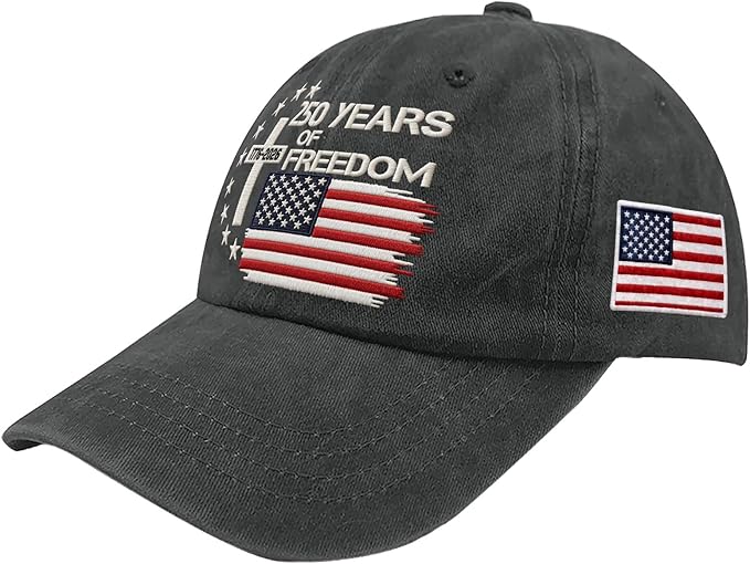 US 250th Anniversary Hat, Patriotic Embroidered Cap, 1776-2026 Freedom Celebration, 250 Years American History Gift Patriots