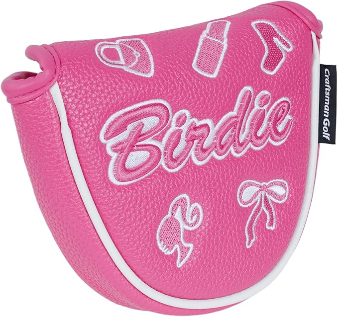 Craftsman Golf Lipstick Diamond Handbag Bow Pink 460 CC Golf Driver Headcover Mallet Blade Putter Covers Gift for Women