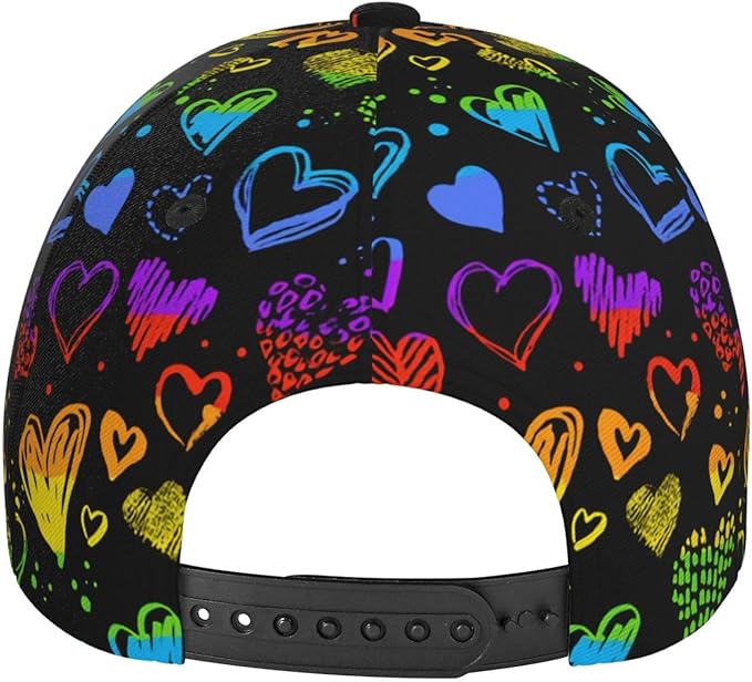 LGBT Gay Pride Rainbow Hat Men Women Baseball Cap Adjustable LGBT Trucker Hat Unisex Style Headwear Hats
