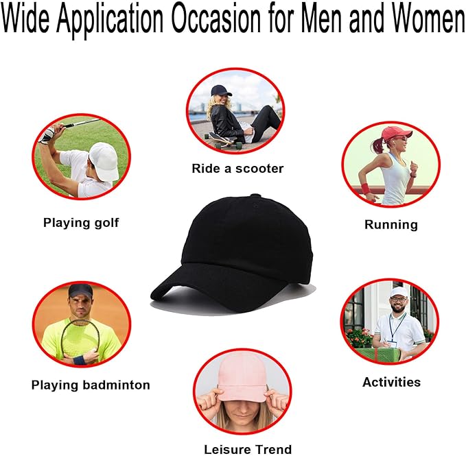 NPJY Baseball Cap Golf Dad Hat Adjustable Original Classic Low Profile Cotton Hat Unconstructed Plain Cap Men Women