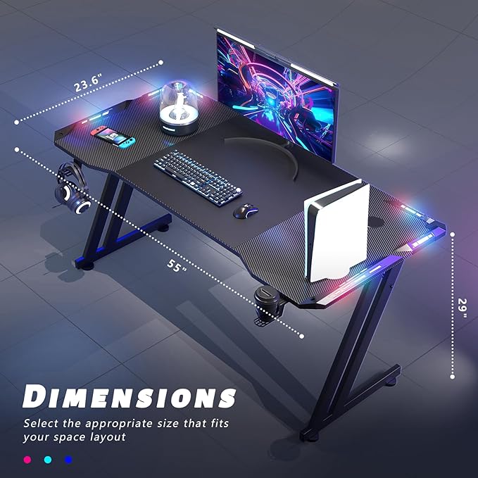 HLDIRECT 55 Inch Gaming Desk - Image 3