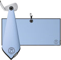 Ghost Golf Magnetic Towel (Caddie) - Premium Ultra-Absorbent Microfiber Golf Towel with Magnet for Golf Carts or Clubs - 18" x 40" Golfing Gear - Waffle Weave Pattern (Carolina Blue)