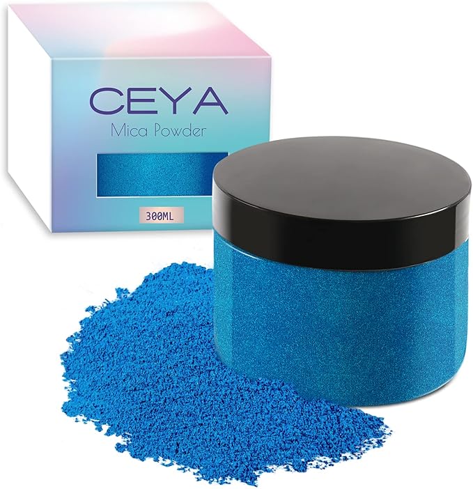 Ceya Mica Powder, 5.3oz/ 150g Ocean Blue Pearlescent Effect Colorant Pigment by CEYA