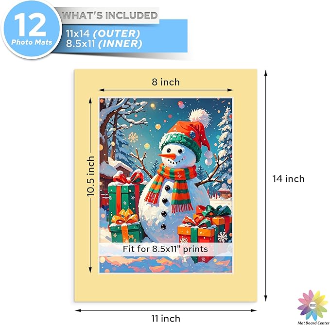 Mat Board Center, 11X14 Mix Color Mats - Image 2