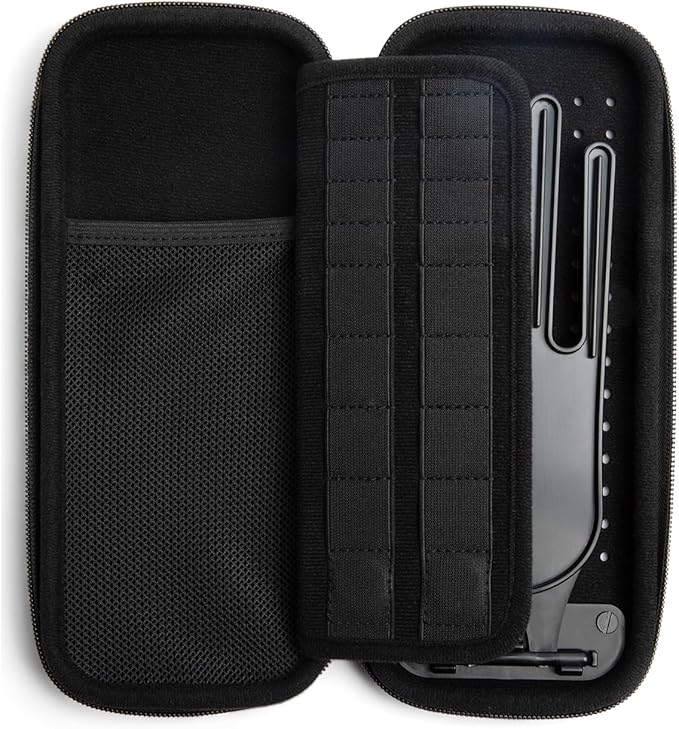 Platypus Golf Co. Golfing Caddie Hard Travel Case Organizer - Hinging Glove Shaper & Holder - Mesh Pocket & Storage Slots for Phone, Tees, Divot Tools & Ball Markers - Golfers Cases for Men & Women