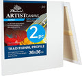 PHOENIX 36x36 Inch 2 Pack Artist Canvas by PHOENIX