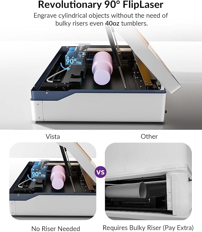 WECREAT Vista 2W Laser Engraver, 0.03 x 0.03mm Ultra Precision, - Image 3