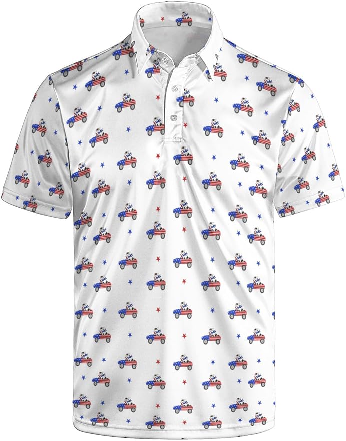Mens Golf Shirts Golf Polo Shirts for Men Short Sleeve Polo Shirts Golf Gifts